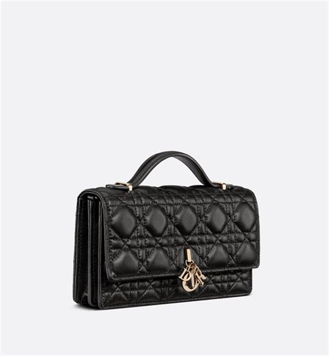 Miss Dior Mini Bag Black Cannage Lambskin